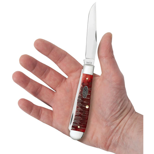 Case Gator Jigged Old Red Bone Trapper 51540 Pocket Knife