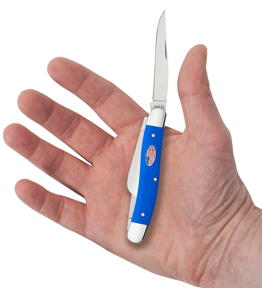 Case Knives Royal Blue Synthetic Smooth Medium Stockman