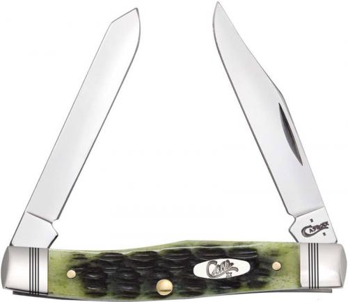 Case Mini Moose Knife 22542 Olive Green Bone