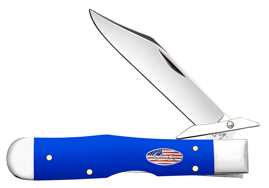 Case Knives Cheetah Cub Lockback Folding Knife Royal Blue Smooth Synthetic