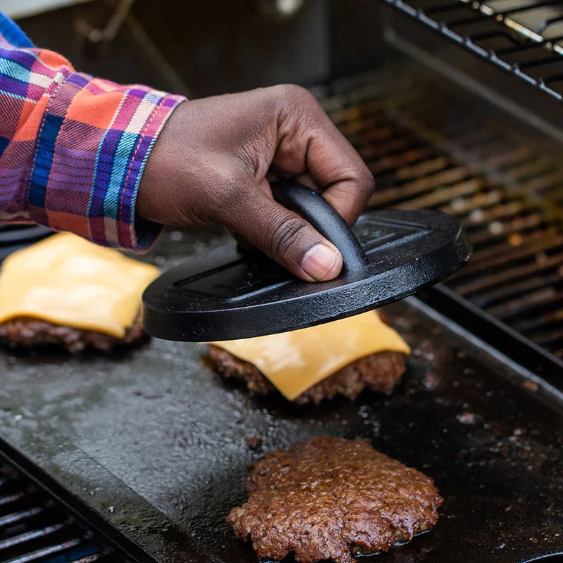 Lodge Cast Iron 6.25" Seasoned Cast Iron Burger Press