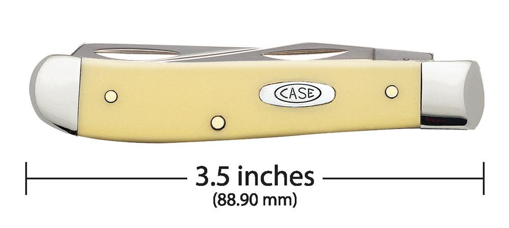 Case Knives Yellow Synthetic CS Mini Trapper Knife