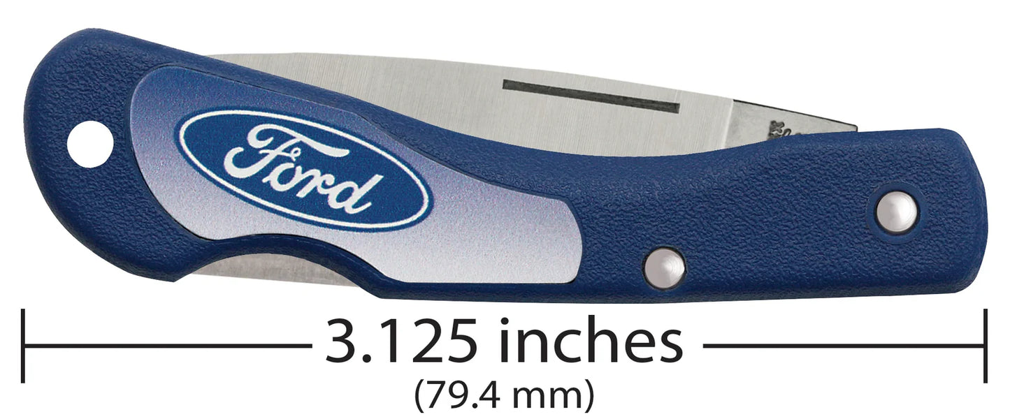Case Ford Embellished Smooth Blue Synthetic Mini Blackhorn® with Imprinted Inlay