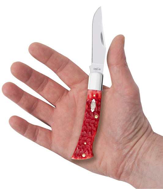 Case Peach Seed Jigged Dark Red Bone CS Axe Handle®