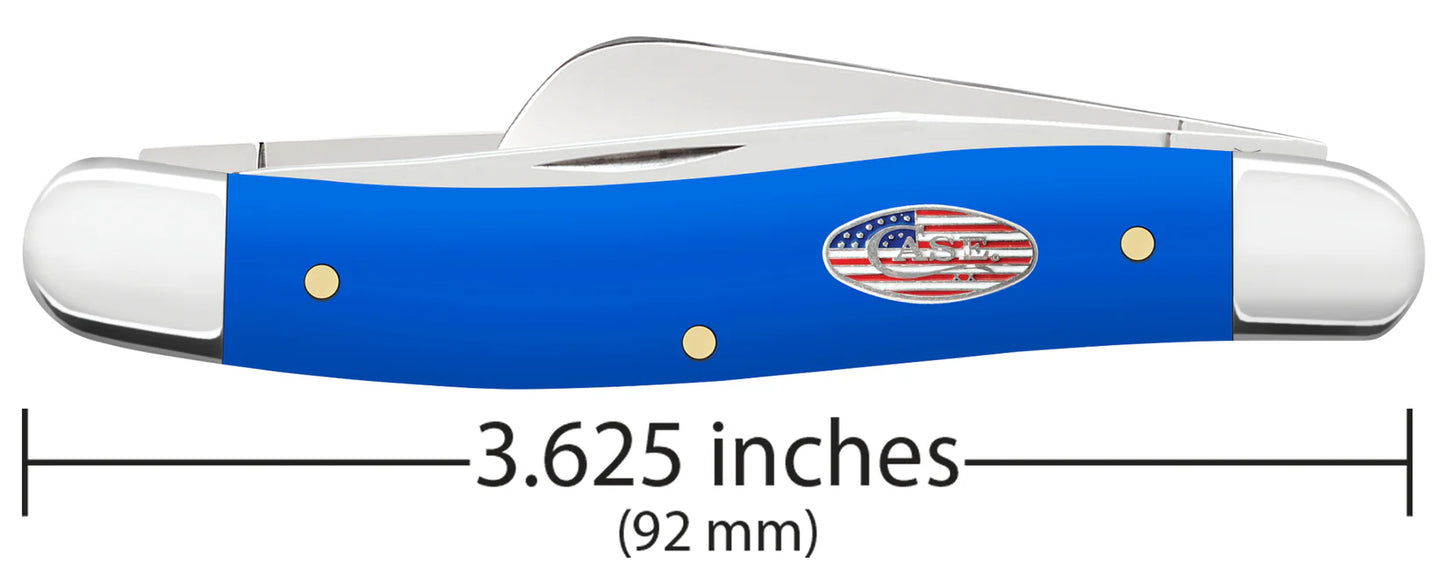 Case Knives Royal Blue Synthetic Smooth Medium Stockman
