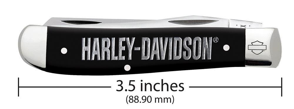 Case Knives Harley-Davidson® Embellished Smooth Black Synthetic Mini Trapper