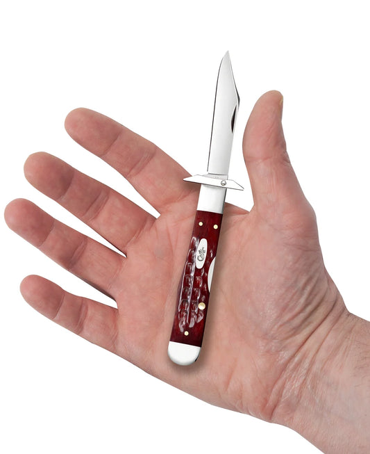 Case Pocket Worn® Corn Cob Jigged Old Red Bone Cheetah® Cub Pocket Knife