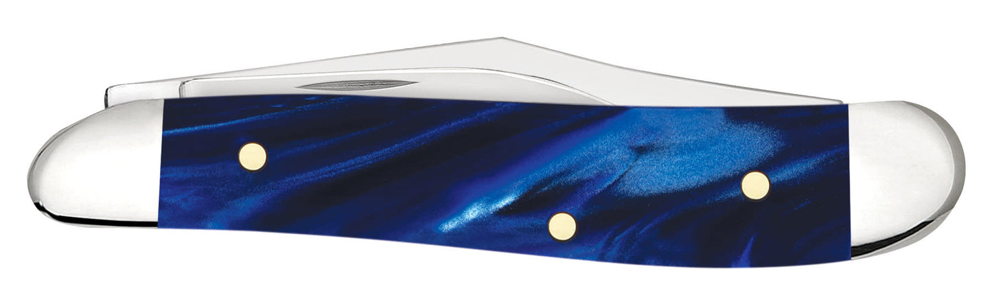 Case Smooth Blue Pearl Kirinite® Peanut Pocket Knife