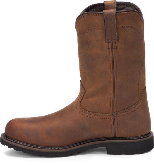 Justin Men's Drywall Whiskey Brown Cowhide Leather Work Boots