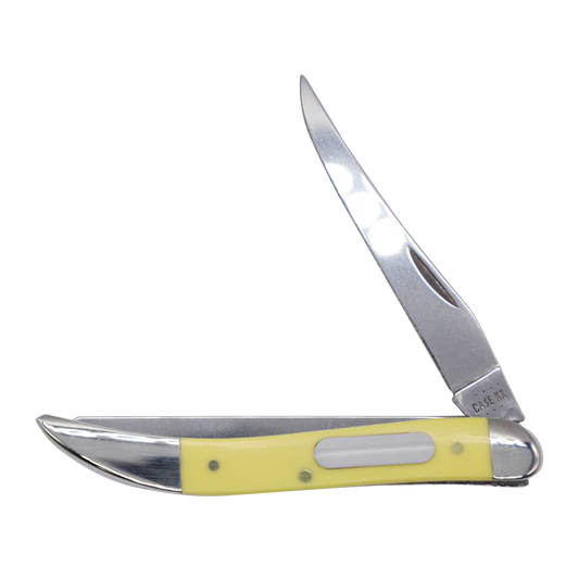 Case High-visibility Yellow Delrin Fishing Stainless Pocket Knife 00120