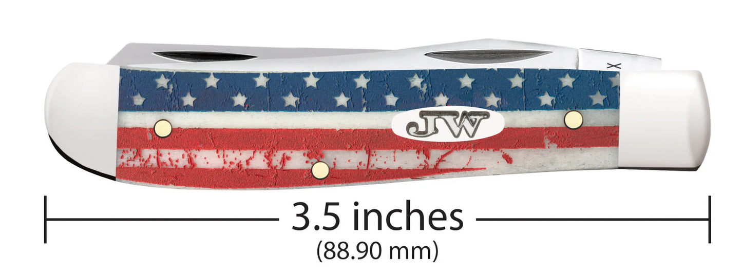 Case John Wayne Embellished Smooth Natural Bone Mini Trapper