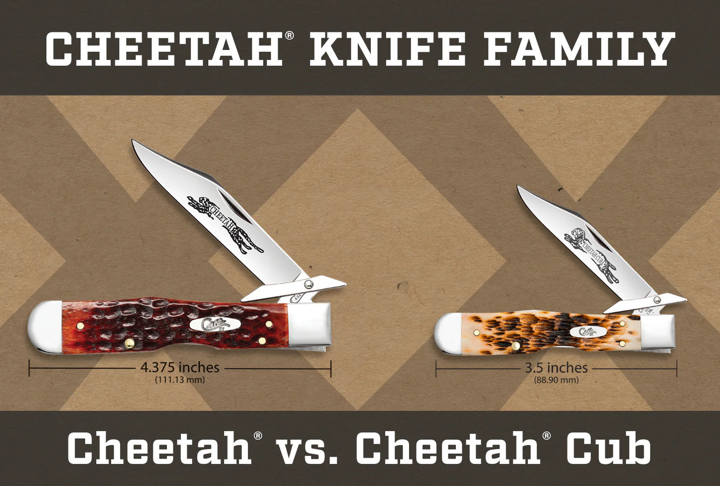 Case Knives Smooth Antique Bone Cheetah® Cub