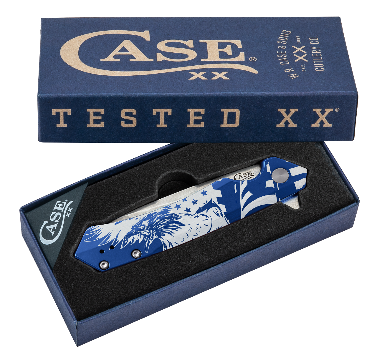 Case Blue Anodized Aluminum Kinzua® with Spear Blade