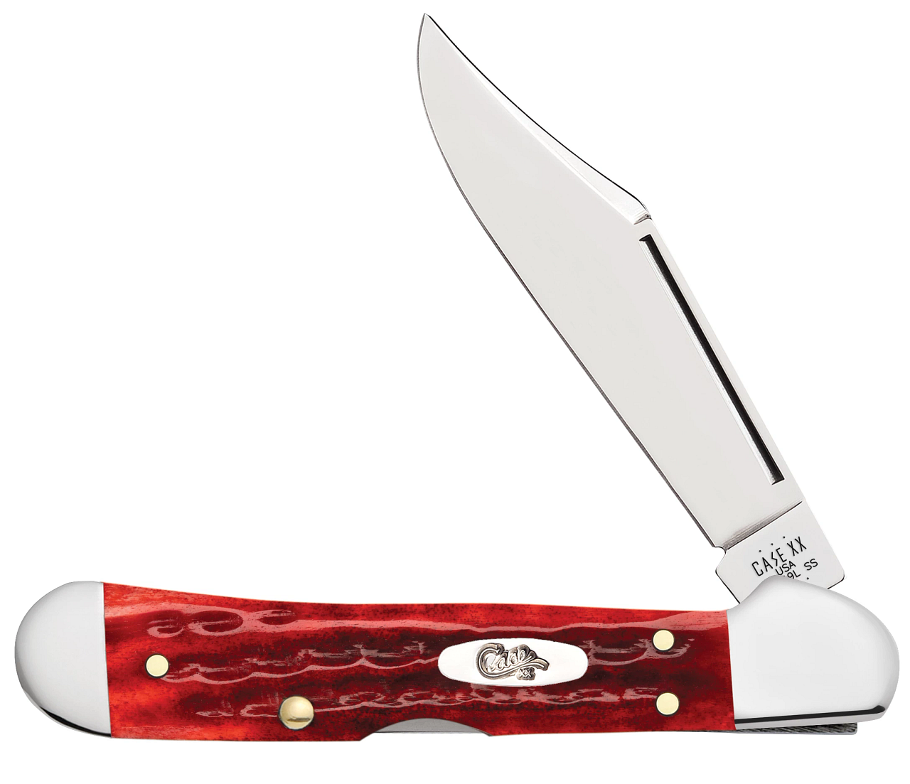 Case Mini Copperlock Old Red Bone Stainless 10307 Pocket Knife