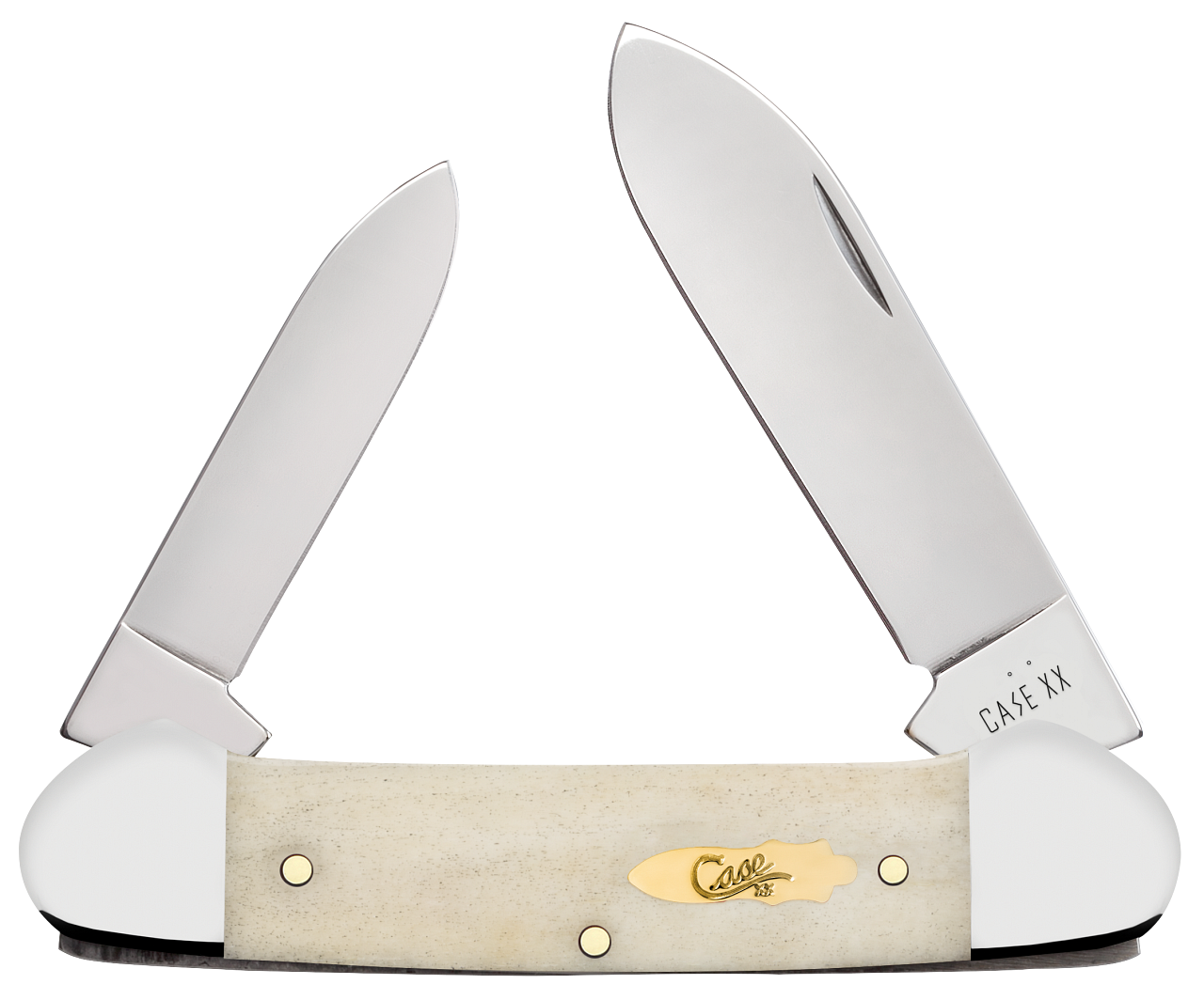 Case Natural Bone Smooth Canoe