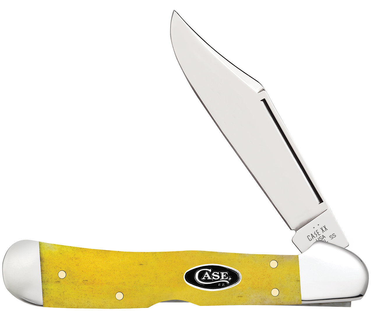 Case Copperlock Heritage Yellow Bone 20025 Stainless Pocket Knife