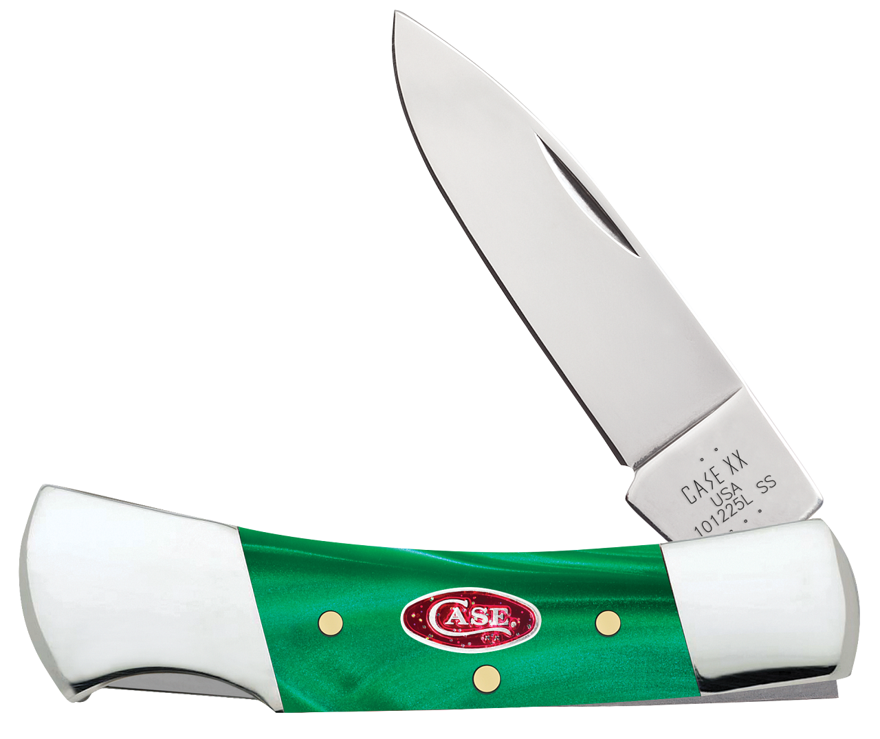Case Green Pearl Kirinite Smooth Lockback