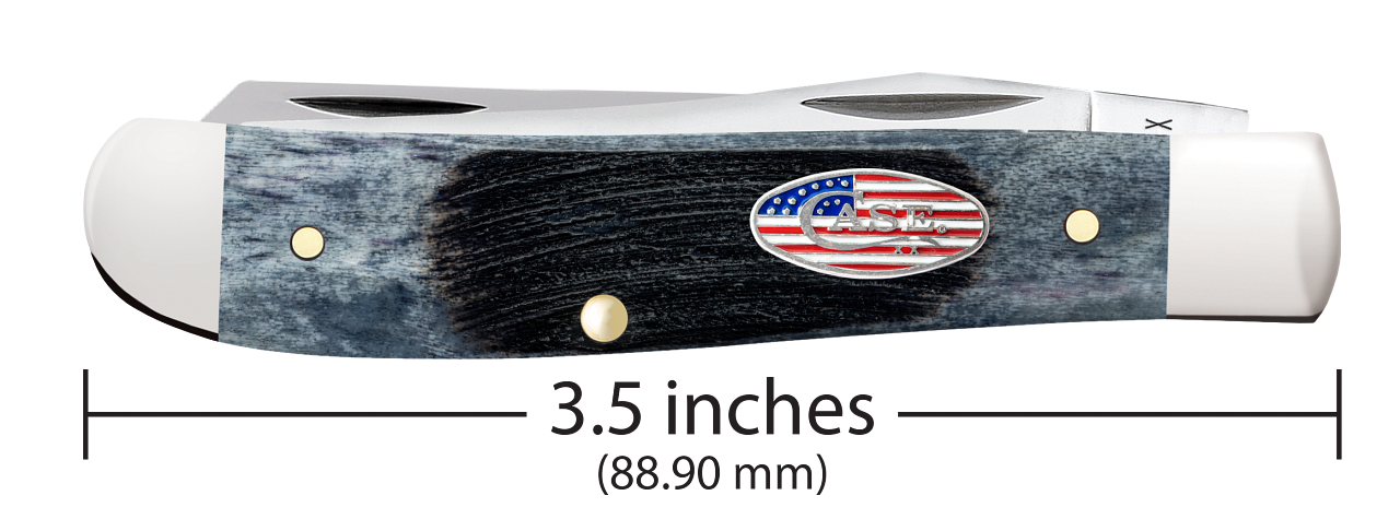 Case Knives Mini Trapper Stars & Stripes Gray Bone Stainless Pocket Knife