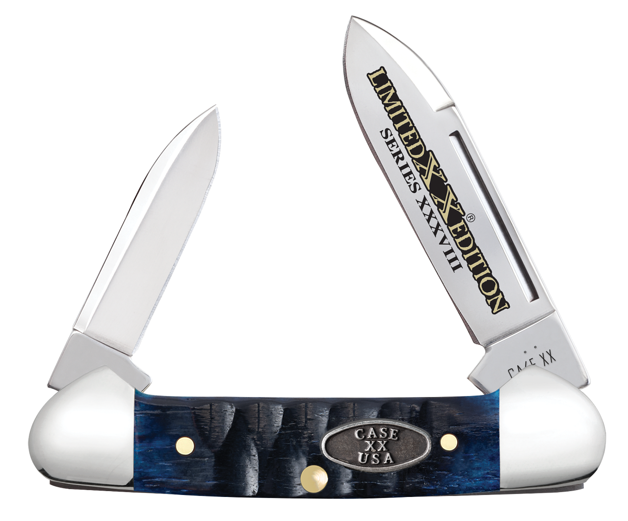 Case Butterbean Limited Edition Gator Jig Ocean Blue Bone 53982 Stainless Pocket Knife