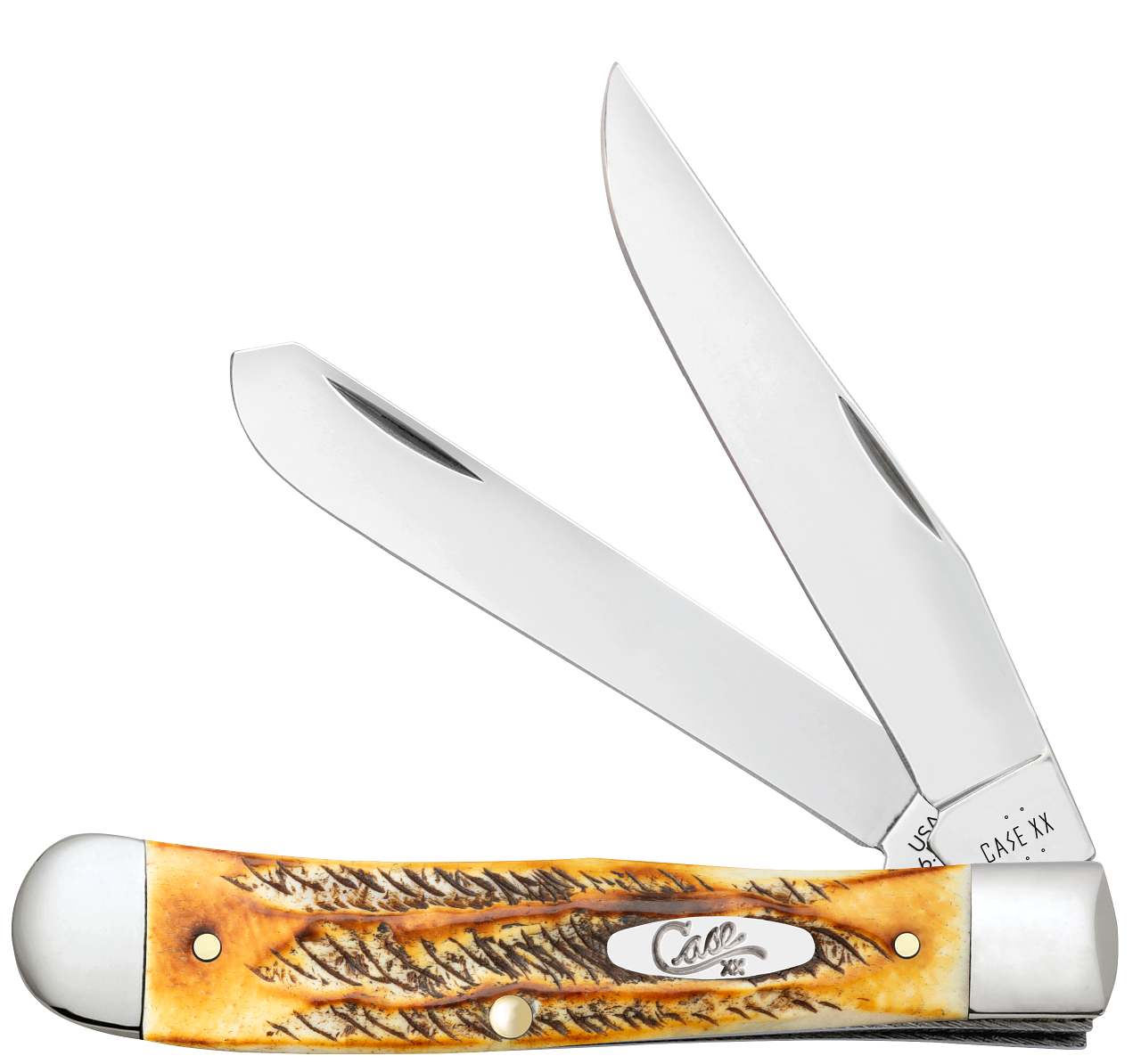 Case Trapper 6.5 BoneStag 65345 Stainless Pocket Knife w/ Clip