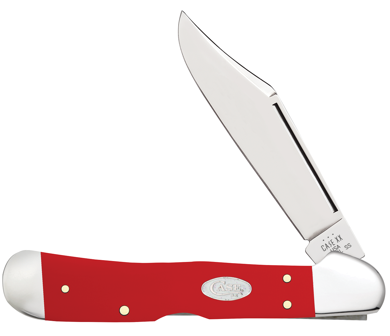 Case Copperlock 56984 White SparXX Red Delrin Stainless Steel Pocket Knife