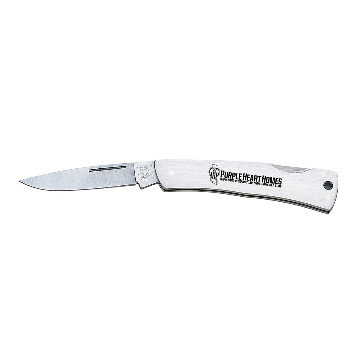 Case Executive Lockback Puple Heart Homes Stainless AWPH04LB Knife