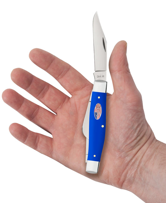 Case Knives Royal Blue Synthetic Smooth Large Stockman