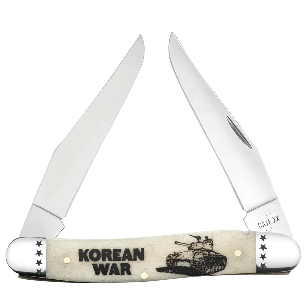 Case War Series Korean War Smooth Natural Bone Muskrat 58491 Pocket Knife