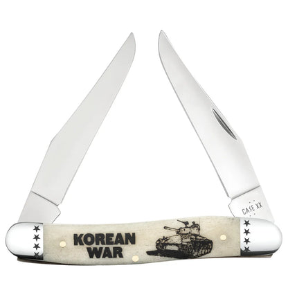 Case War Series Korean War Smooth Natural Bone Muskrat 58491 Pocket Knife