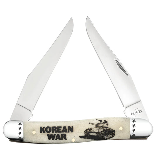 Case War Series Korean War Smooth Natural Bone Muskrat 58491 Pocket Knife