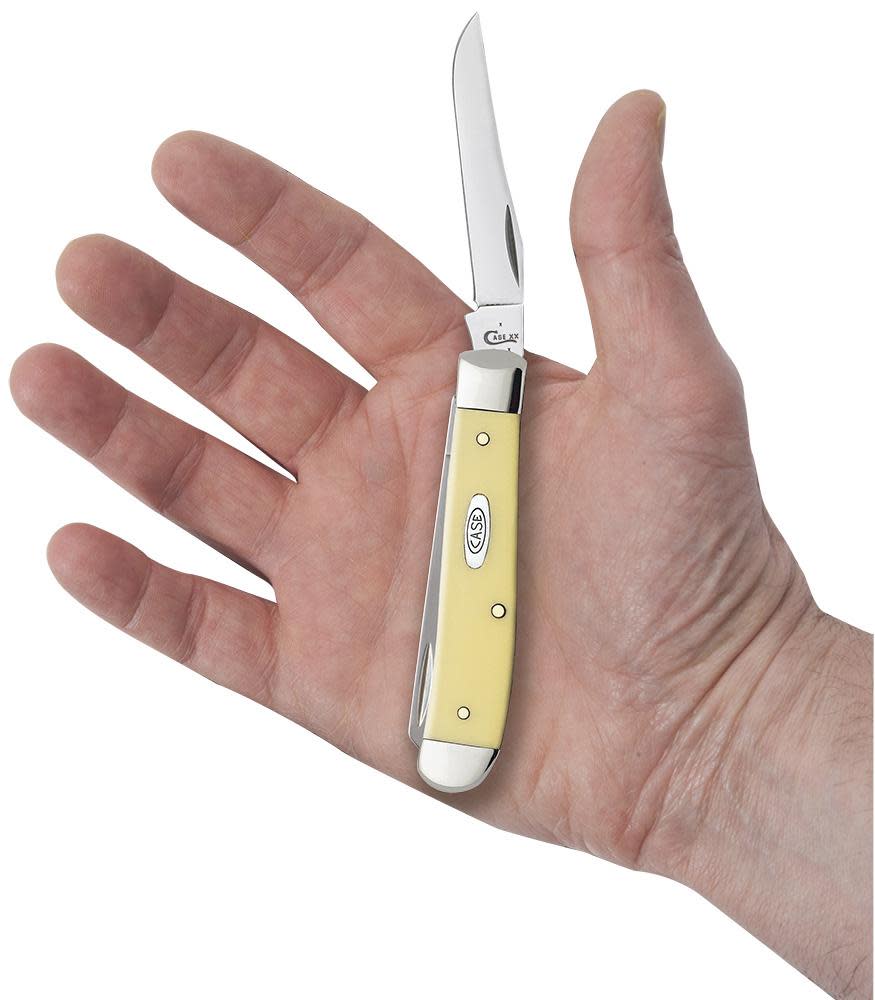 Case Knives Yellow Synthetic CS Mini Trapper Knife