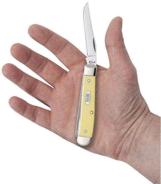 Case Knives Yellow Synthetic CS Mini Trapper Knife