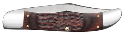 Case Jigged Dymalux® Rosewood Folding Hunter with Leather Sheath