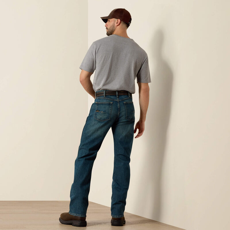 Ariat Men's Rebar M4 Relaxed DuraStretch Basic Boot Cut Jean