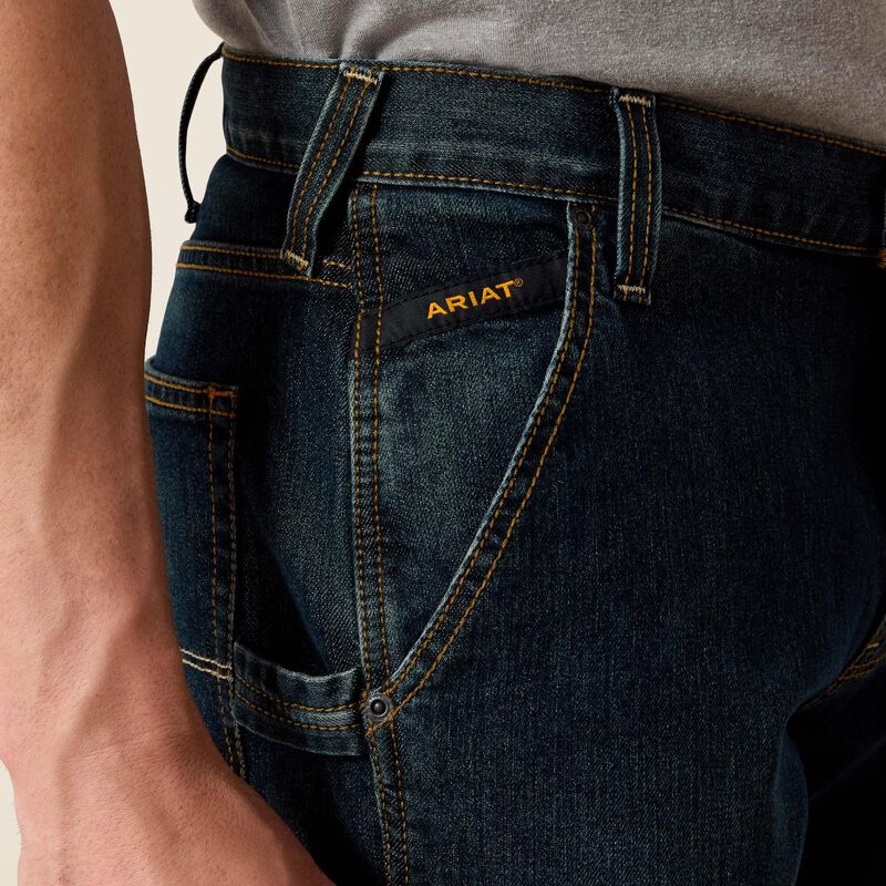 Ariat Men's Rebar M4 Relaxed Workhorse DuraStretch Boot Cut Jeans