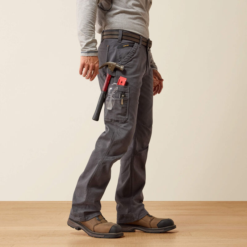 Ariat Men's Rebar M4 Relaxed DuraStretch Washed Twill Dungaree Boot Cut Pant