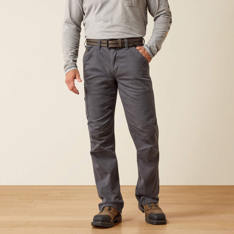 Ariat Men's Rebar M4 Relaxed DuraStretch Washed Twill Dungaree Boot Cut Pant