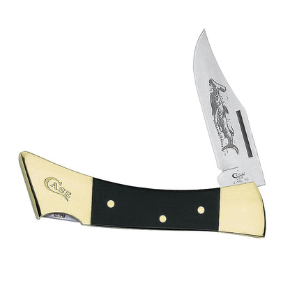Case Pocket Knife Tru-Sharp Stainless Steel Blade, Smooth Handle, Black Handle #00177
