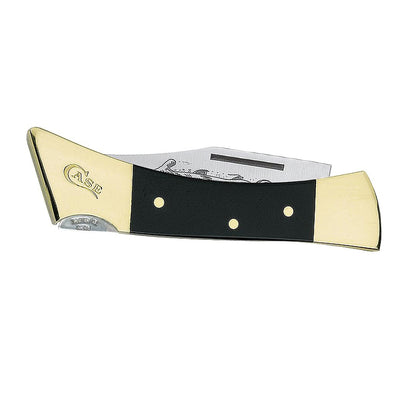Case Pocket Knife Tru-Sharp Stainless Steel Blade, Smooth Handle, Black Handle #00177