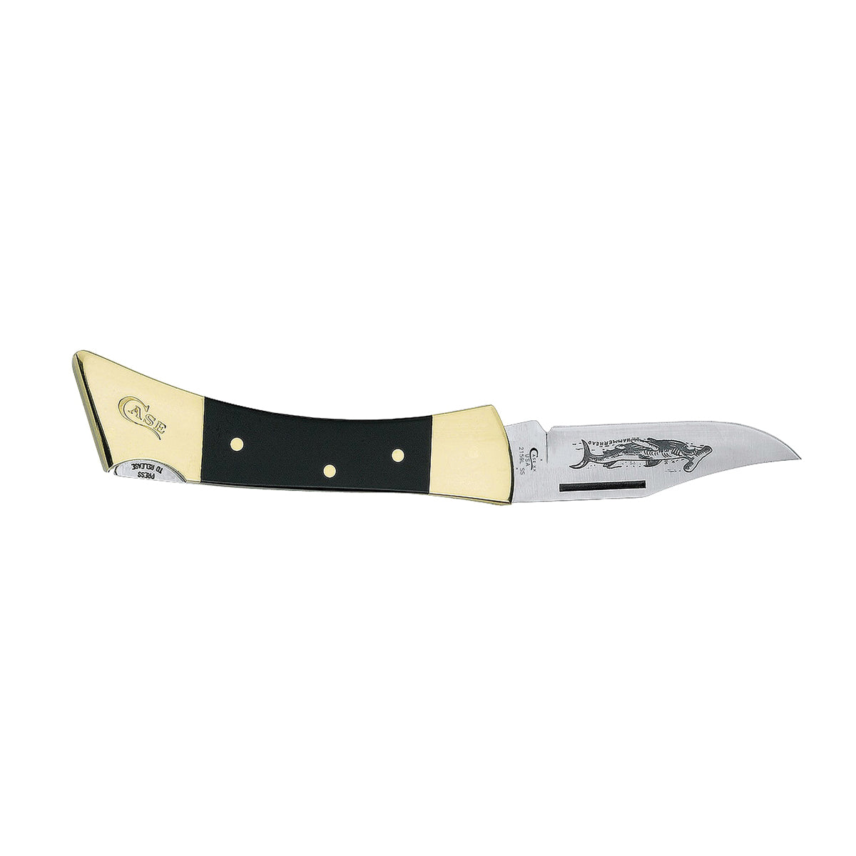 Case Pocket Knife Tru-Sharp Stainless Steel Blade, Smooth Handle, Black Handle #00177