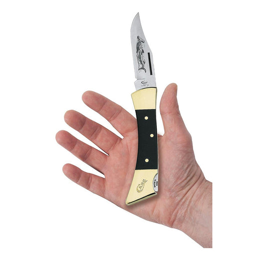 Case Pocket Knife Tru-Sharp Stainless Steel Blade, Smooth Handle, Black Handle #00177