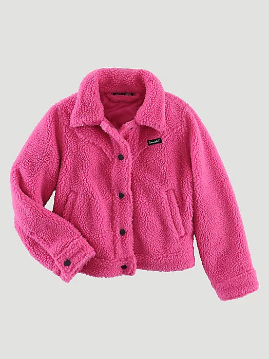 Wrangler Girl's Pink Sherpa Jacket
