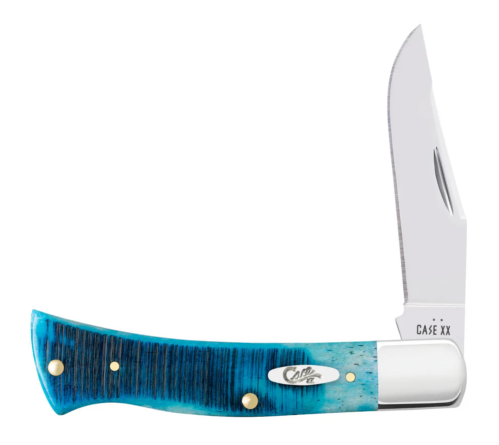Case Sawcut Jigged Caribbean Blue Bone Case Axe Handle