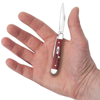Case Pocket Worn Old Red Bone Corn Cob Jig Peanut Pocket Knife
