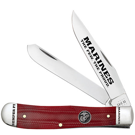 Case Trapper - USMC Smooth Red G-10