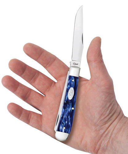 Case Smooth Blue Pearl Kirinite® Trapper 23431 Pocket Knife