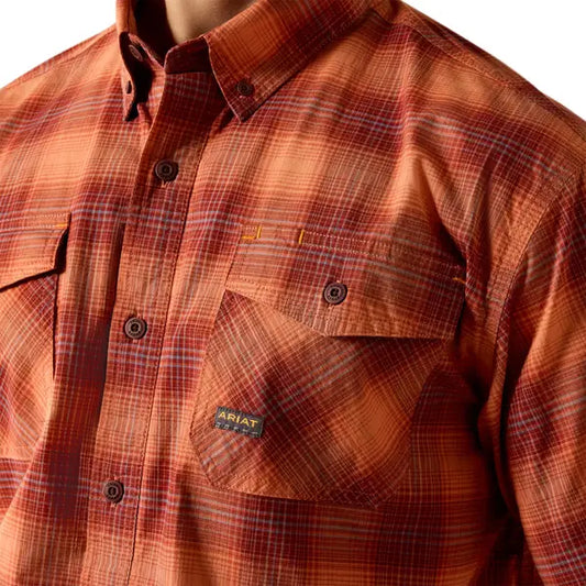 Ariat Men's Rebar Made Tough VentTEK DuraStretch Short Sleeve Button Up Work Shirt
