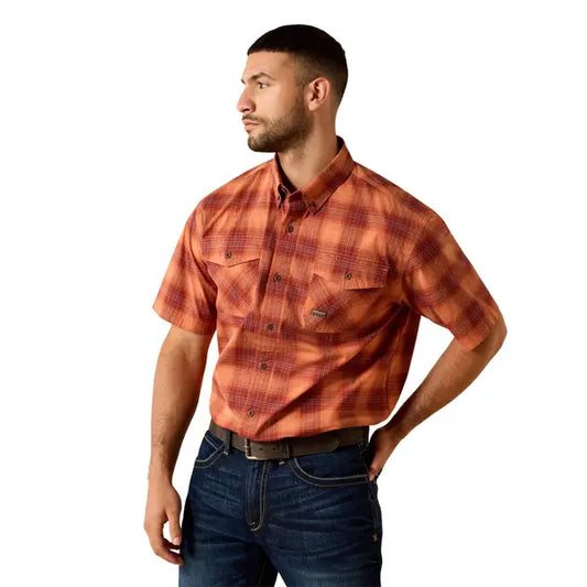 Ariat Men's Rebar Made Tough VentTEK DuraStretch Short Sleeve Button Up Work Shirt