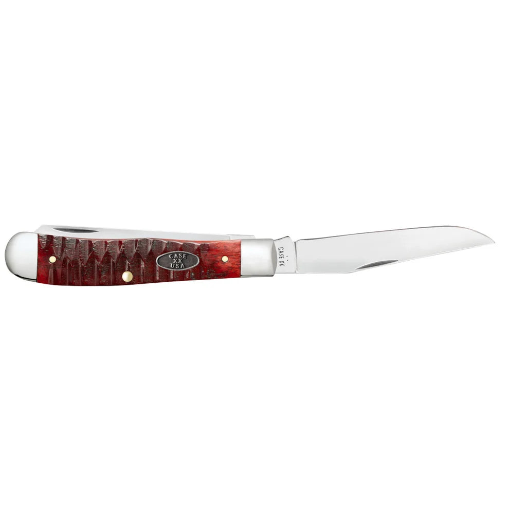 Case Gator Jigged Old Red Bone Trapper 51540 Pocket Knife