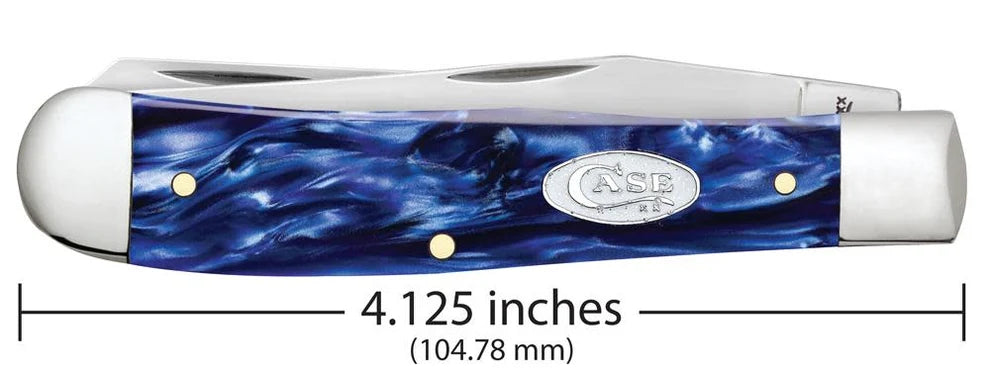 Case Smooth Blue Pearl Kirinite® Trapper 23431 Pocket Knife